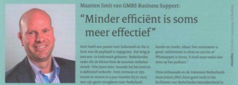 Berichten Buitenland Article Minder efficient is vaak meer effectief